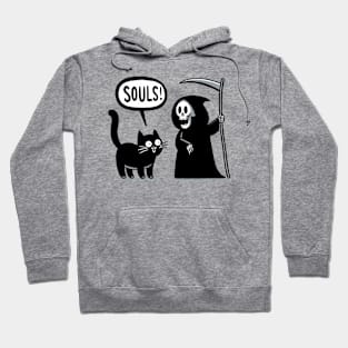 The Ripper and black cat devouring souls Hoodie